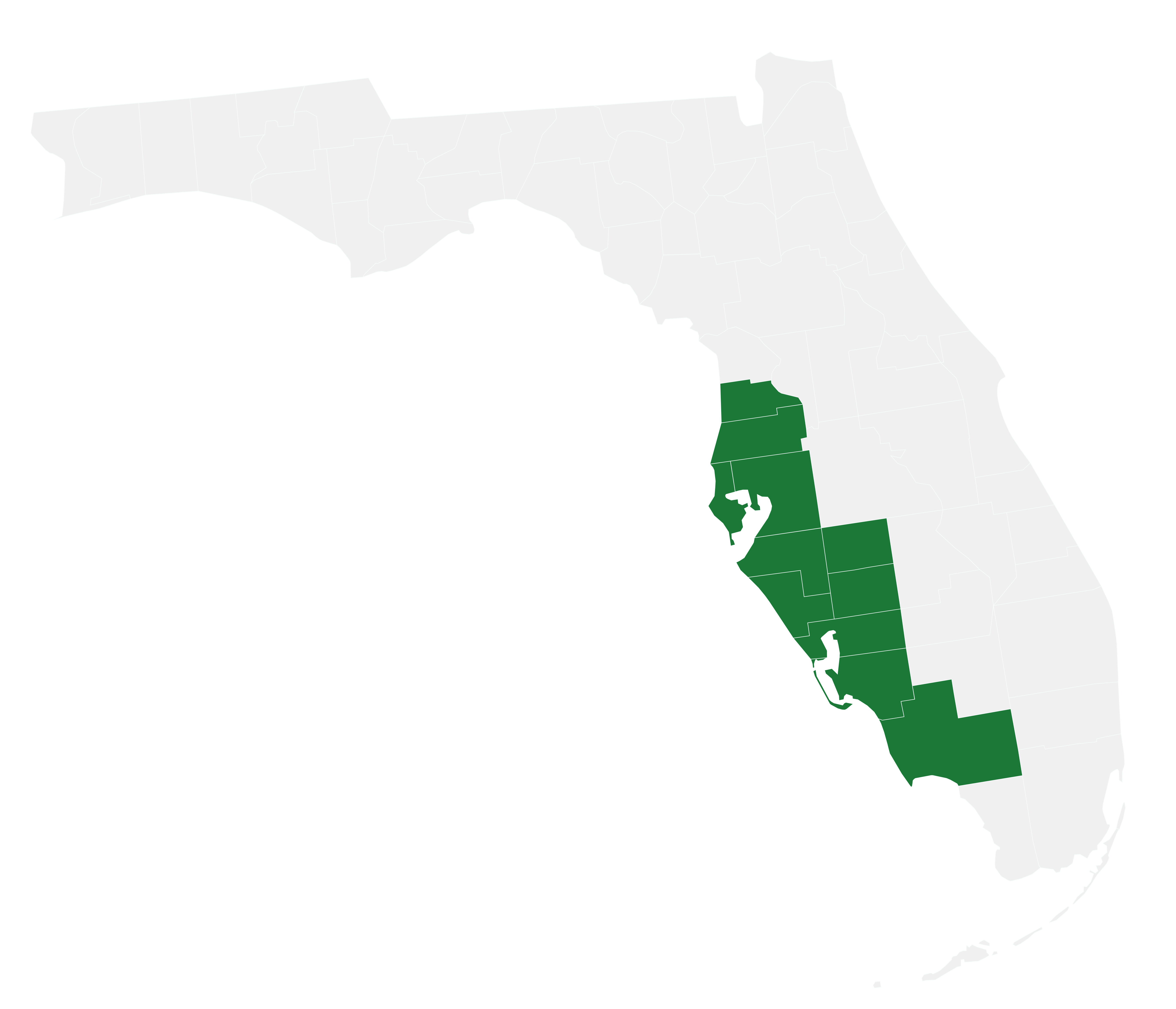 Florida Counties Coverage Map